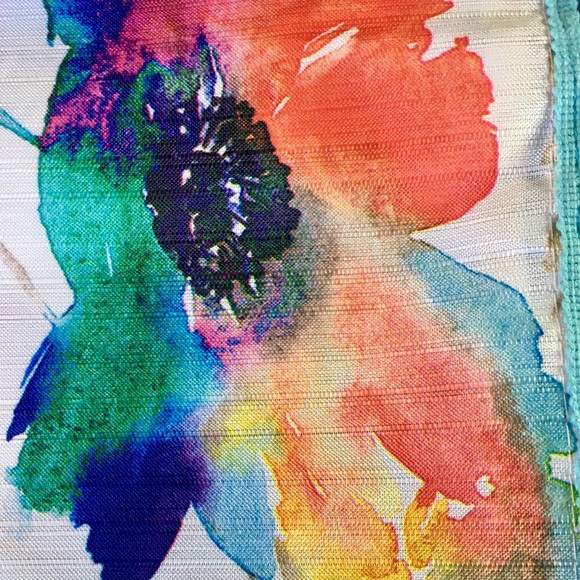 Amarylis Fabric Shower Curtain Pompom Watercolors - Picture 11 of 14